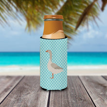 Load image into Gallery viewer, Steinbacher Goose Blue Check   Hugger for slim cans