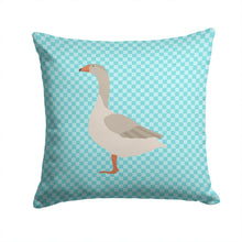 Load image into Gallery viewer, Steinbacher Goose Blue Check Throw Pillow - 14x14 Decorative Pillow – Art for Your Home &amp; Patio BB8068PW1414