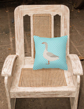 Load image into Gallery viewer, Steinbacher Goose Blue Check Fabric Decorative Pillow BB8068PW1818