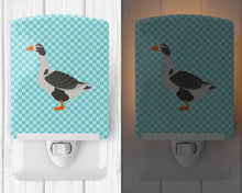 Load image into Gallery viewer, West of England Goose Blue Check Ceramic Night Light BB8069CNL
