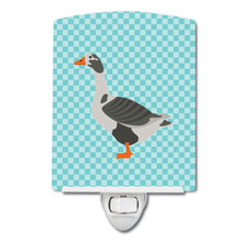 Load image into Gallery viewer, West of England Goose Blue Check Ceramic Night Light BB8069CNL
