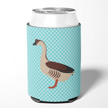Load image into Gallery viewer, Chinese Goose Blue Check Can or Bottle Hugger BB8070CC