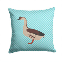 Load image into Gallery viewer, Chinese Goose Blue Check Throw Pillow - 14x14 Decorative Pillow – Art for Your Home &amp; Patio BB8070PW1414