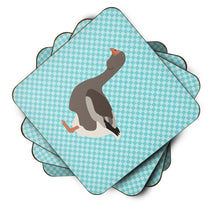 Load image into Gallery viewer, Toulouse Goose Blue Check Foam Coaster  BB8071FC