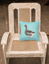 Load image into Gallery viewer, Toulouse Goose Blue Check Fabric Decorative Pillow BB8071PW1818