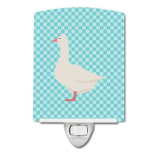 Load image into Gallery viewer, Roman Goose Blue Check Ceramic Night Light BB8072CNL