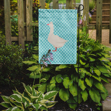 Load image into Gallery viewer, Roman Goose Blue Check Garden Flag - Outdoor Decorative Yard Flag