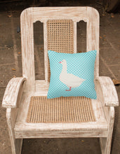 Load image into Gallery viewer, Roman Goose Blue Check Fabric Decorative Pillow BB8072PW1818