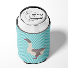 Load image into Gallery viewer, Buff Grey Back Goose Blue Check Can or Bottle Hugger BB8075CC