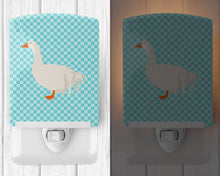 Load image into Gallery viewer, Sebastopol Goose Blue Check Ceramic Night Light BB8076CNL