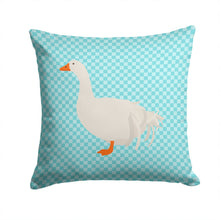Load image into Gallery viewer, Sebastopol Goose Blue Check Throw Pillow - 14x14 Decorative Pillow – Art for Your Home &amp; Patio BB8076PW1414