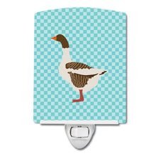 Load image into Gallery viewer, Pomeranian Rogener Goose Blue Check Ceramic Night Light BB8077CNL