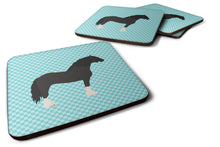 Load image into Gallery viewer, Pomeranian Rogener Goose Blue Check Foam Coaster  BB8078FC