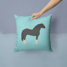 Load image into Gallery viewer, Pomeranian Rogener Goose Blue Check Throw Pillow - 14x14 Decorative Pillow – Art for Your Home &amp; Patio BB8078PW1414