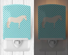 Load image into Gallery viewer, Paso Fino Horse Blue Check Ceramic Night Light BB8079CNL