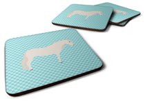 Load image into Gallery viewer, Paso Fino Horse Blue Check Foam Coaster  BB8079FC