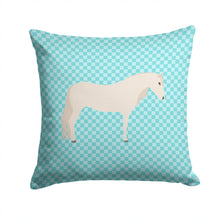Load image into Gallery viewer, Paso Fino Horse Blue Check Throw Pillow - 14x14 Decorative Pillow – Art for Your Home &amp; Patio BB8079PW1414