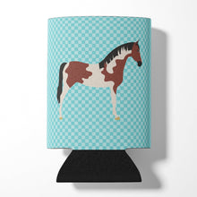 Load image into Gallery viewer, Pinto Horse Blue Check Can or Bottle Hugger BB8081CC