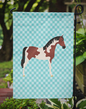 Load image into Gallery viewer, Pinto Horse Blue Check Garden Flag - Outdoor Decorative Yard Flag