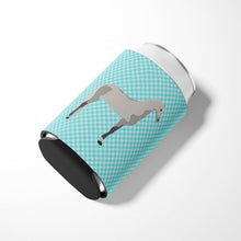 Load image into Gallery viewer, Orlov Trotter Horse Blue Check Can or Bottle Hugger BB8082CC