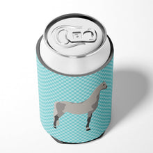 Load image into Gallery viewer, Orlov Trotter Horse Blue Check Can or Bottle Hugger BB8082CC