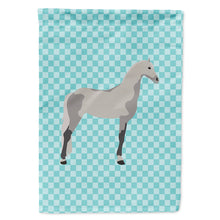 Load image into Gallery viewer, Orlov Trotter Horse Blue Check Flag Canvas House Size BB8082CHF