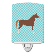 Load image into Gallery viewer, Hanoverian Horse Blue Check Ceramic Night Light BB8083CNL