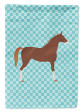 Load image into Gallery viewer, Hanoverian Horse Blue Check Garden Flag - Outdoor Decorative Yard Flag