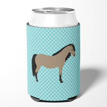 Load image into Gallery viewer, Welsh Pony Horse Blue Check Can or Bottle Hugger BB8084CC
