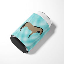 Load image into Gallery viewer, Welsh Pony Horse Blue Check Can or Bottle Hugger BB8084CC