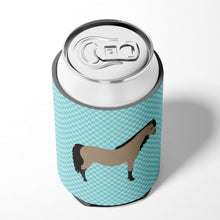 Load image into Gallery viewer, Welsh Pony Horse Blue Check Can or Bottle Hugger BB8084CC