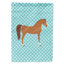 Load image into Gallery viewer, Arabian Horse Blue Check Flag Canvas House Size BB8085CHF