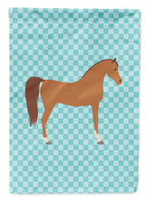 Load image into Gallery viewer, Arabian Horse Blue Check Garden Flag - Outdoor Decorative Yard Flag