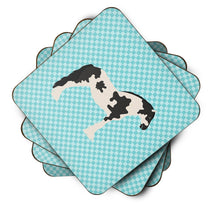Load image into Gallery viewer, Cyldesdale Horse Blue Check Foam Coaster  BB8086FC