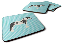 Load image into Gallery viewer, Cyldesdale Horse Blue Check Foam Coaster  BB8086FC