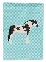 Load image into Gallery viewer, Cyldesdale Horse Blue Check Garden Flag - Outdoor Decorative Yard Flag BB8086GF