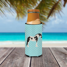 Load image into Gallery viewer, Cyldesdale Horse Blue Check   Hugger for slim cans