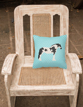 Load image into Gallery viewer, Cyldesdale Horse Blue Check Fabric Decorative Pillow BB8086PW1818