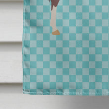 Load image into Gallery viewer, English Thoroughbred Horse Blue Check Flag Canvas House Size BB8087CHF