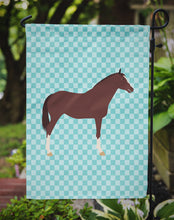 Load image into Gallery viewer, English Thoroughbred Horse Blue Check Garden Flag - Outdoor Decorative Yard Flag