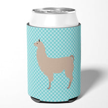 Load image into Gallery viewer, Llama Blue Check Can or Bottle Hugger BB8090CC