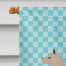 Load image into Gallery viewer, Llama Blue Check Flag Canvas House Size BB8090CHF