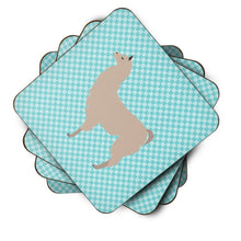 Load image into Gallery viewer, Llama Blue Check Foam Coaster  BB8090FC