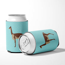 Load image into Gallery viewer, Vicugna or Vicuna Blue Check Can or Bottle Hugger BB8091CC