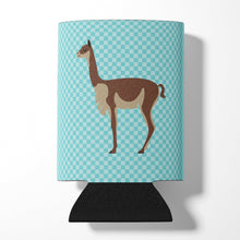 Load image into Gallery viewer, Vicugna or Vicuna Blue Check Can or Bottle Hugger BB8091CC