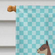 Load image into Gallery viewer, Vicugna or Vicuna Blue Check Flag Canvas House Size BB8091CHF