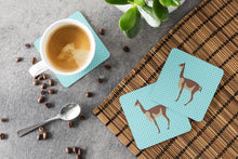 Load image into Gallery viewer, Vicugna or Vicuna Blue Check Foam Coaster  BB8091FC