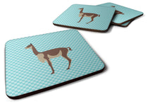 Load image into Gallery viewer, Vicugna or Vicuna Blue Check Foam Coaster  BB8091FC