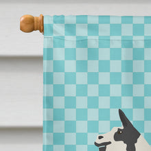 Load image into Gallery viewer, Llama Q' Ara Blue Check Flag Canvas House Size BB8092CHF