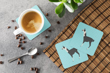 Load image into Gallery viewer, Llama Q' Ara Blue Check Foam Coaster  BB8092FC
